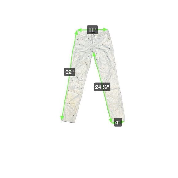 Abercrombie & Fitch Silver Gold Polka Dot Skinny Jeans Size 2R W26 NEW MSRP $88 - Picture 7 of 7